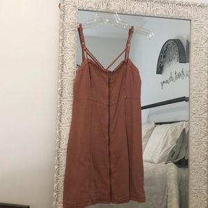 Abercrombie Rust Mini Zipper Dress